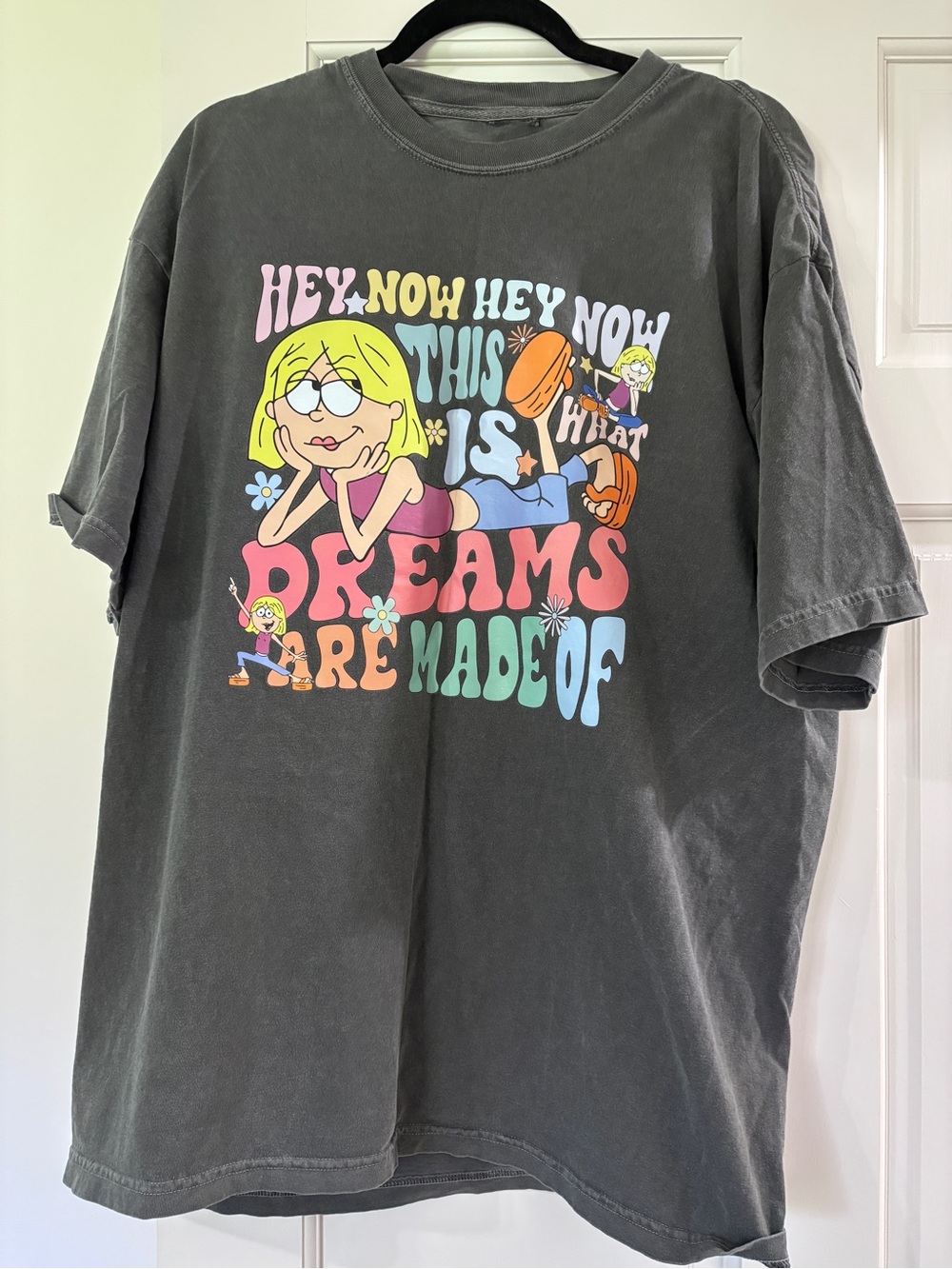 Hilary Duff Lizzie McGuire Graphic Tee - Charcoal 'Dreams Are Made Of'